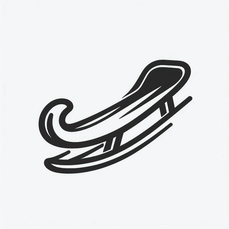 Sled icon. Vector illustration of a sledge on a white background.