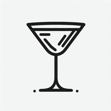 Cocktail icon. Alcoholic beverage symbol. Vector illustration.の写真素材