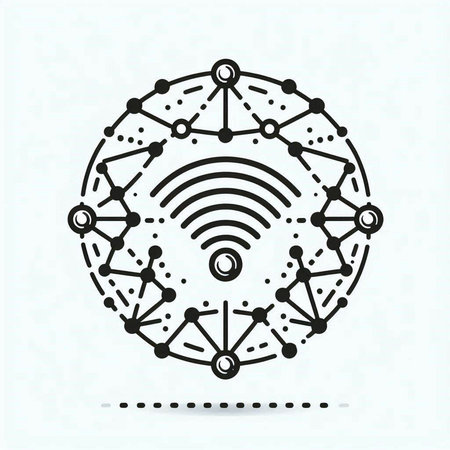 Wireless connection icon. Internet technology symbol. Vector illustration. Network connection icon.
