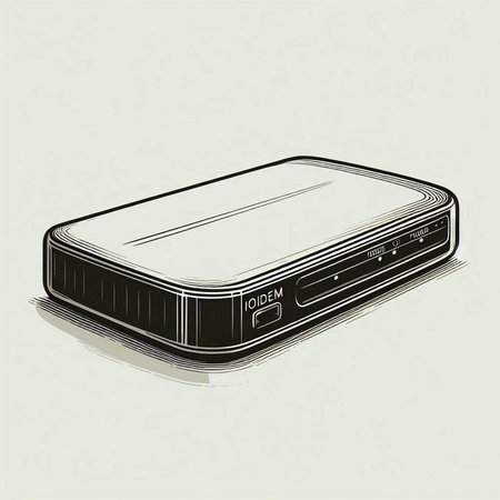 Wireless router on white background. Vector illustration. Eps 10.
