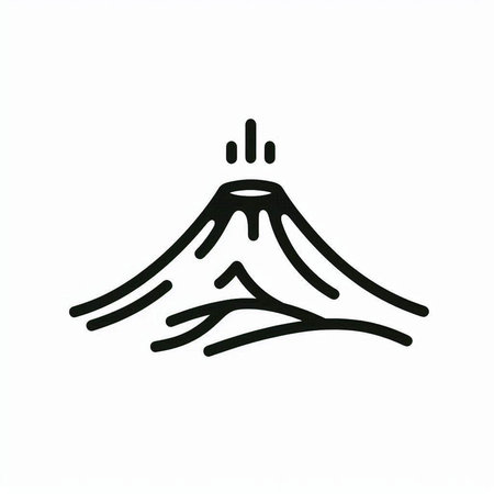 Mt. Fuji. Hand drawn doodle icon. Vector illustration.