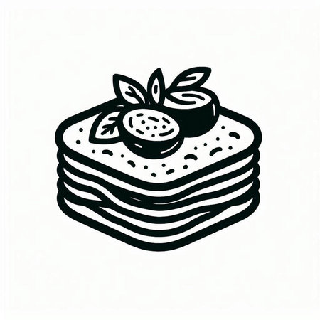 Pancakes doodle icon. Hand drawn vector illustration.