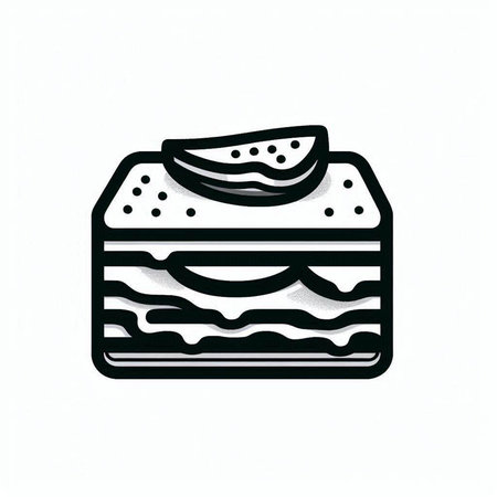 Cake doodle icon, vector illustration. Hand drawn sketch