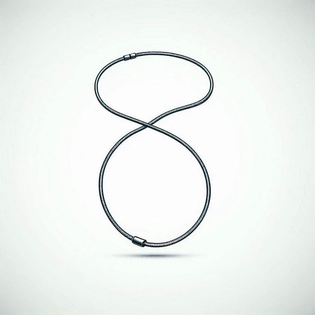Skipping rope on a white background. 3d rendering.