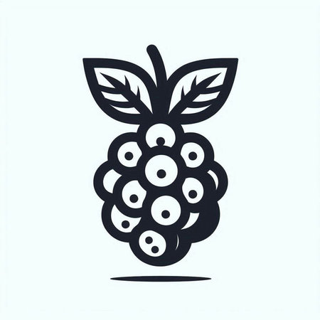 Blackberry fruit icon isolated on white background. Vector Illustration.