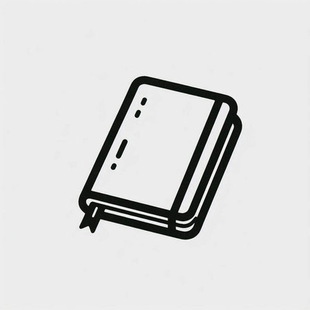 Book icon. Flat design style. Vector illustration, EPS 10.