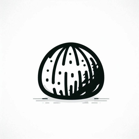 watermelon icon in black on a white background. vector illustration.