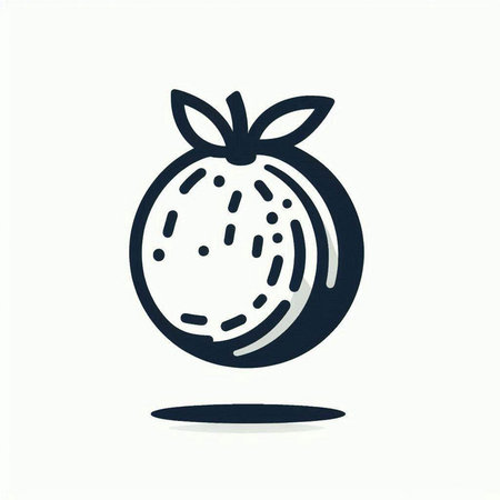 Orange fruit icon. Vector illustration. Isolated on white background.の写真素材