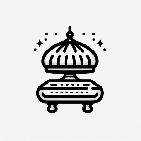 Cupcake icon. Vector illustration. Isolated on white background.