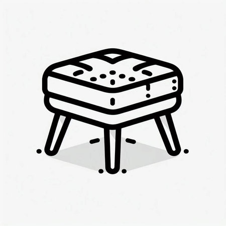 Furniture icon in doodle style, vector illustration.