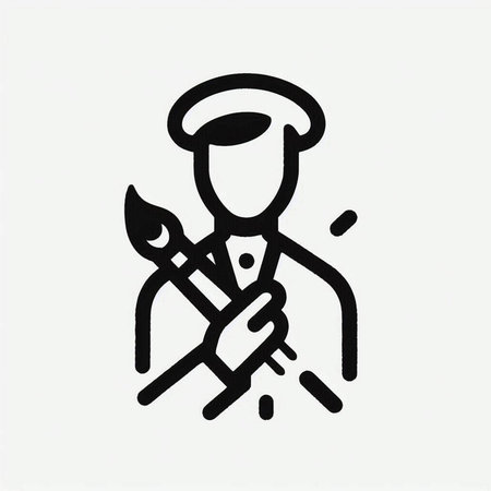 pizza chef icon, vector illustration, logo, sign, symbol