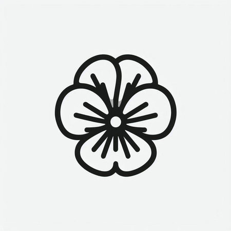 Flower icon on white background. Vector illustration. Eps 10.の写真素材