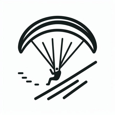 Paraglider icon. Paraglider vector icon.の写真素材