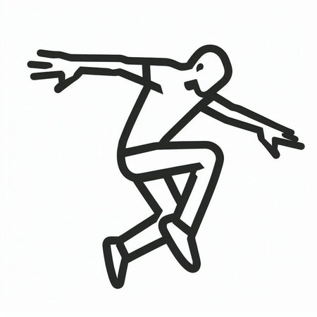 dancing man, isolated on a white background, vector illustration.の写真素材