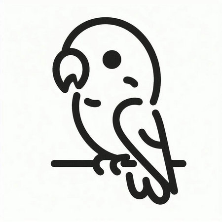 Parrot icon isolated on white background. Vector illustration EPS 10.