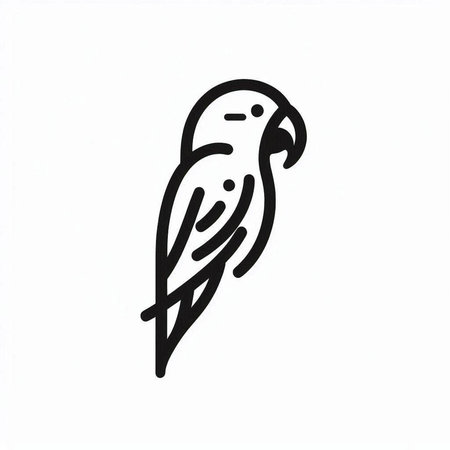 parrot icon on white background, parrot icon, parrot icon
