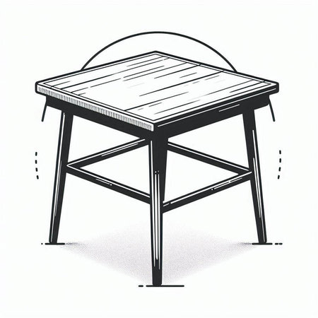 Wooden stool on white background. Vector illustration. EPS 10.