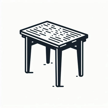 Wooden stool icon isolated on white background. Vector illustration. Eps 10.