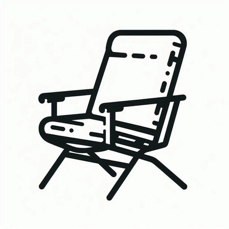 Cinema chair icon. Vector illustration isolated on white background.の写真素材