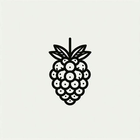 Blackberry icon. Vector illustration. Isolated on white background.