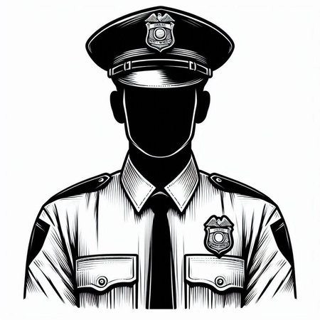 Policeman. Police officer. Policeman. Vector illustration.