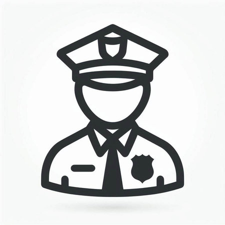 Police officer vector icon. Simple illustration of police officer vector icon for web