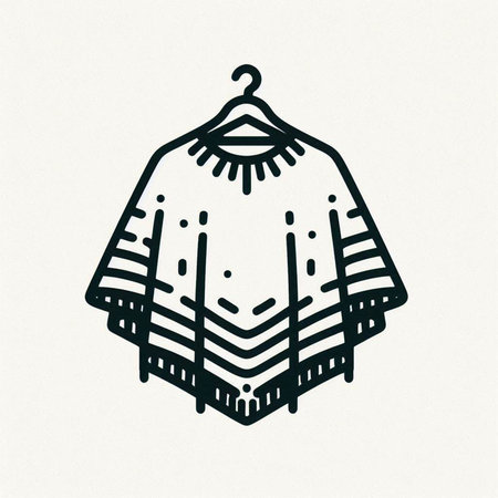 Towel icon. Hand drawn illustration of towel icon for web design