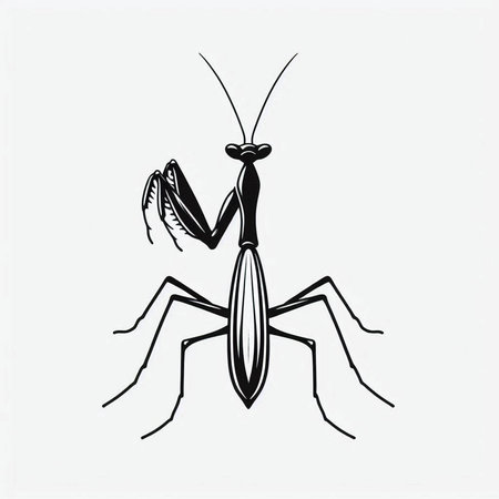 Praying mantis, Praying mantis, vector illustration