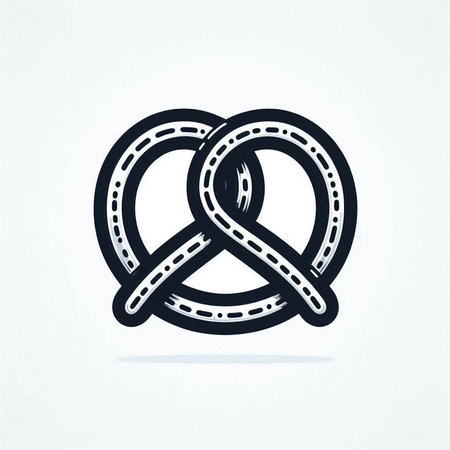 Pretzel icon. Oktoberfest or Oktoberfest symbol