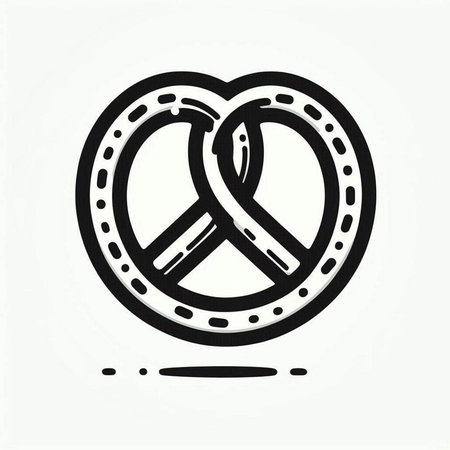 Pretzel icon. Vector illustration of a pretzel icon.