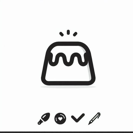 Cake icon, vector illustration. Flat design style eps 10