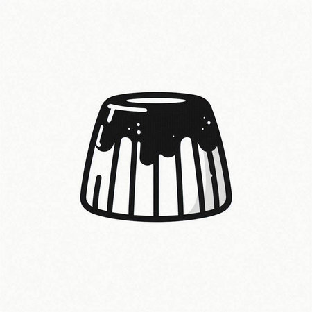 Pudding icon on the white background. Vector illustration. Eps 10