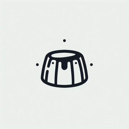 Pudding icon vector design template. Bakery and pastry concept.
