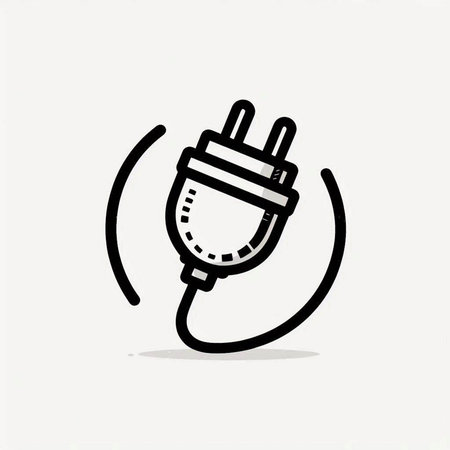 Electric plug icon on white background. Vector illustration. EPS 10.