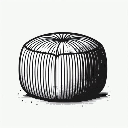 Illustration of a black and white engraving of an egg