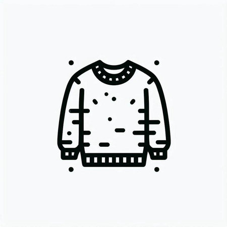 Vector illustration of a sweater. Isolated on a white background.