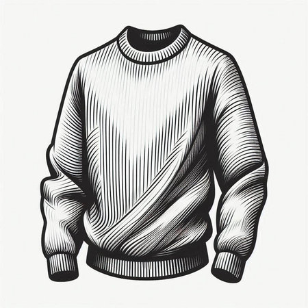 Sketch of a sweater. Vector illustration of a sweater.