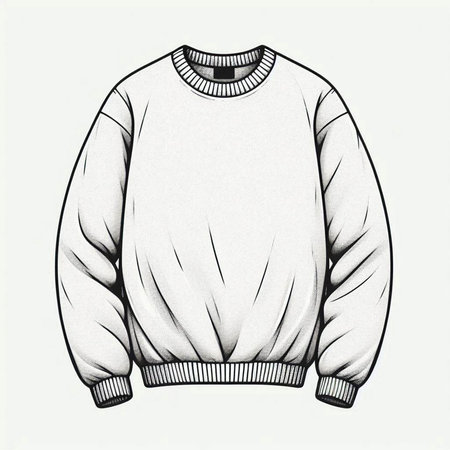 Illustration of men's sweater on a white background, vector illustration