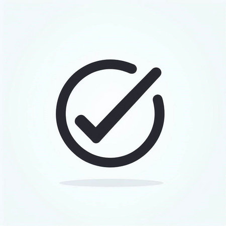 Check mark sign icon. Checkbox symbol. Flat design style.の写真素材
