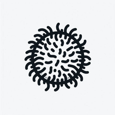 Coronavirus icon. Bacteria, microbe, virus symbol. Vector illustration.