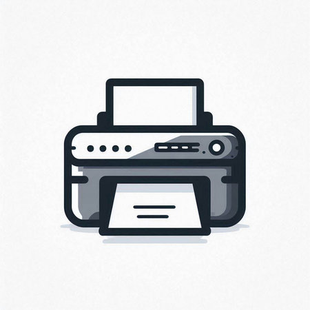 Printer icon on white background. Vector illustration. Eps 10.