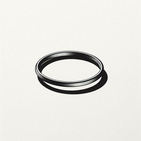 Ring icon isolated on the white background. Hand drawn vector illustration.