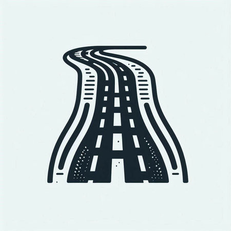 Vector illustration of a road with markings. Conceptual illustration for road marking.