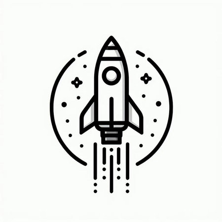 Rocket launch line icon, outline vector sign, linear pictogram isolated on white. Symbol, logo...