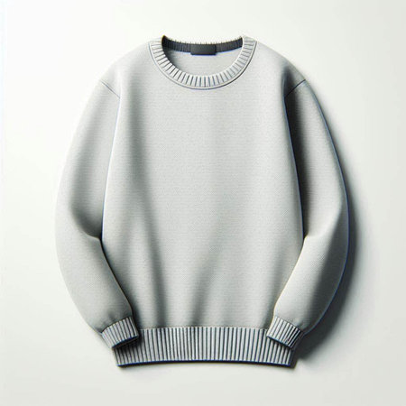 Grey sweatshirt isolated on a white background. Clipping path included.
