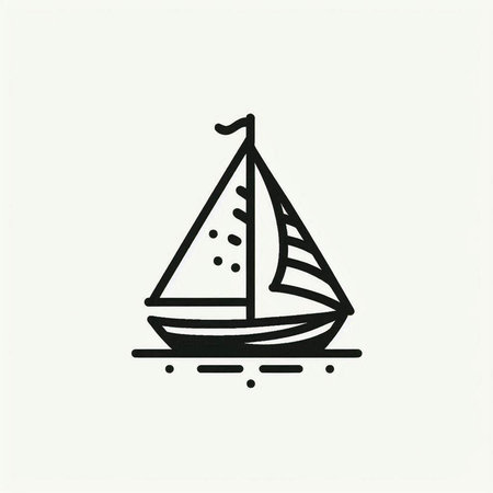 Sailboat icon. Simple sailboat vector illustration. Sailboat symbol.の写真素材