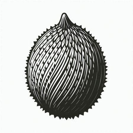 Hand drawn sketch of a snake fruit. Vector illustration isolated on white background.