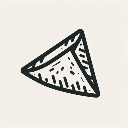 Nachos icon in doodle style. Vector illustration.