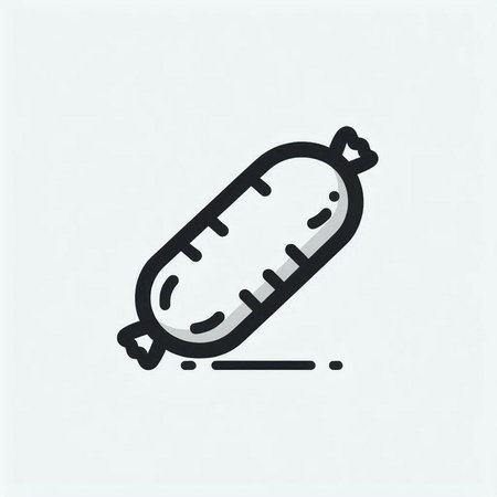 Sausage icon isolated on white. Vector illustration. Eps 10.