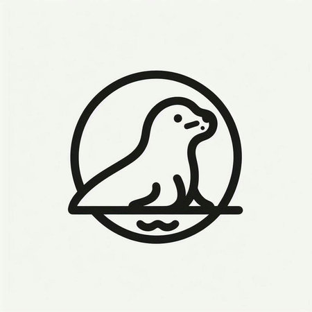 seal icon, vector illustration, editable stroke, eps10の写真素材